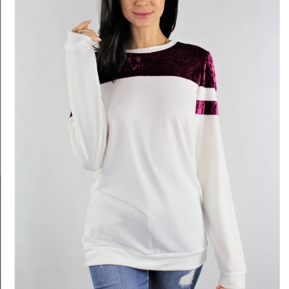 Crust velvet sweatshirt